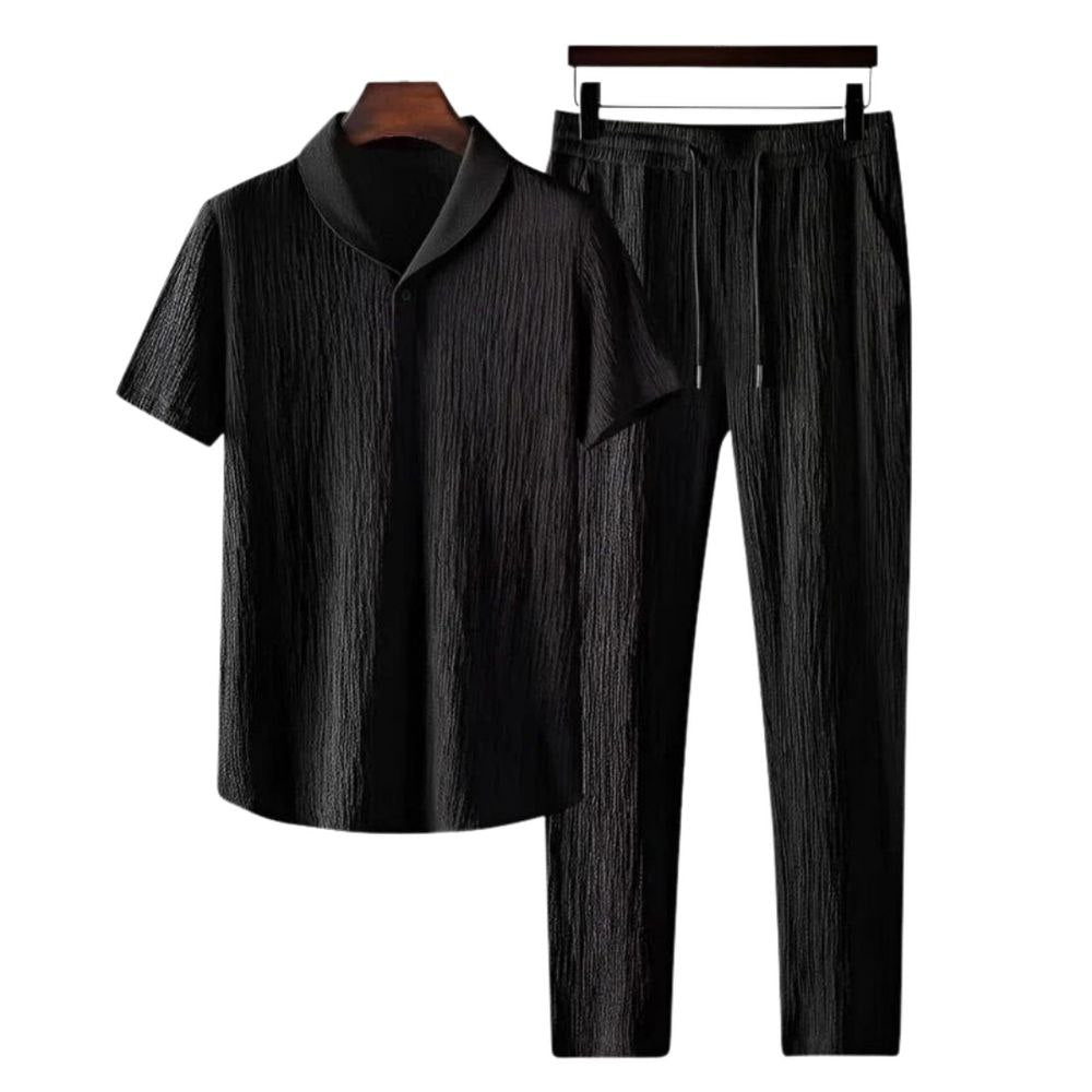 Baumwoll-Polo- und Hosen-Set