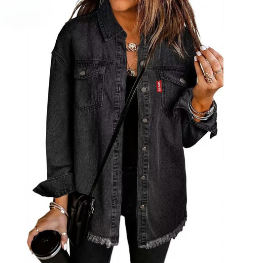 Damen Oversize Jeanshemd