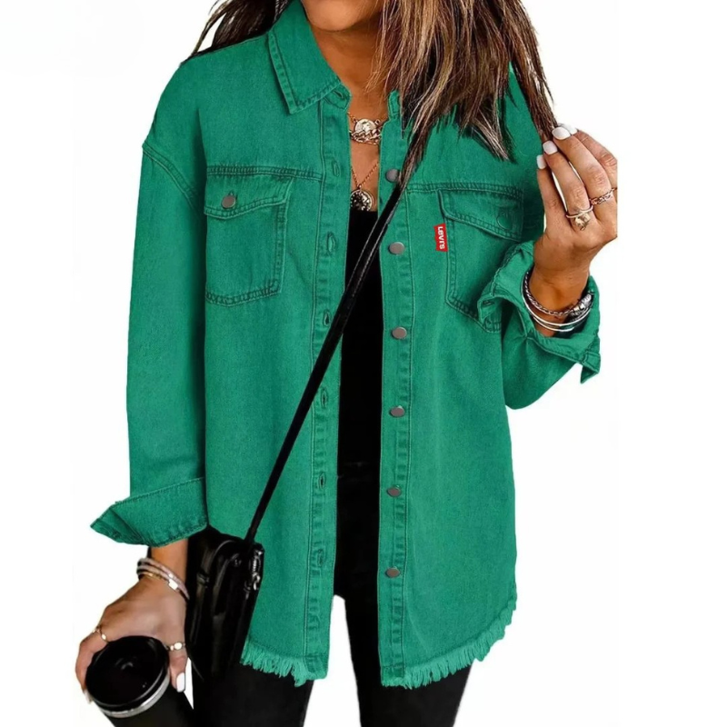 Damen Oversize Jeanshemd