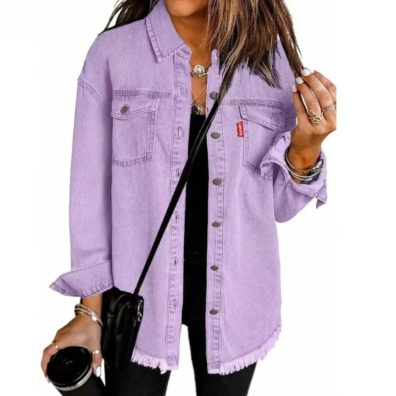 Damen Oversize Jeanshemd