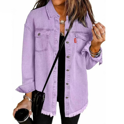 Damen Oversize Jeanshemd