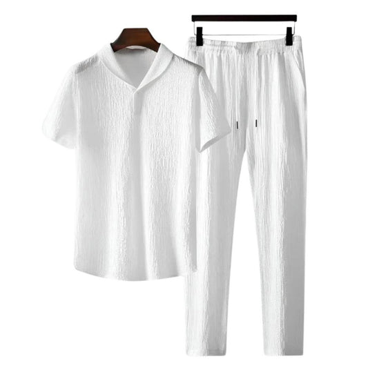 Baumwoll-Polo- und Hosen-Set